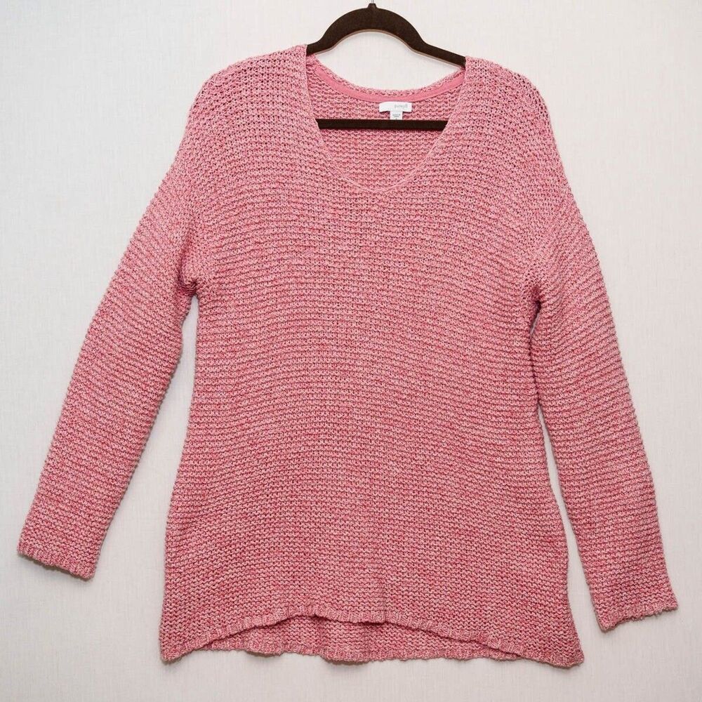Pure Jill Sweater Medium Petite pink sweater oversize